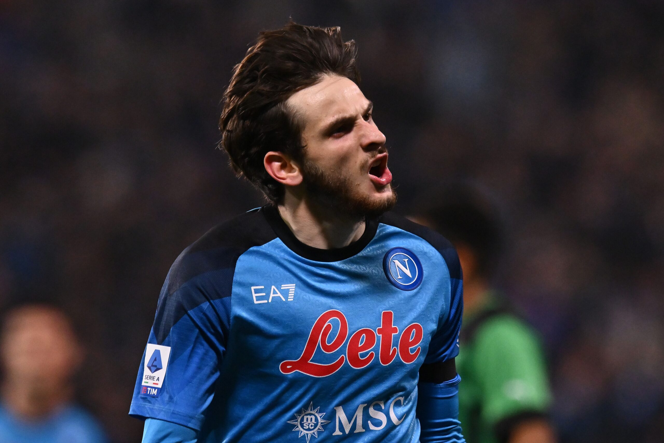 En las últimas horas, Khvicha Kvaratskhelia, extremo de Napoli, nuevamente hace un guiño al Real Madrid con nuevas declaraciones. Foto: Getty Images.