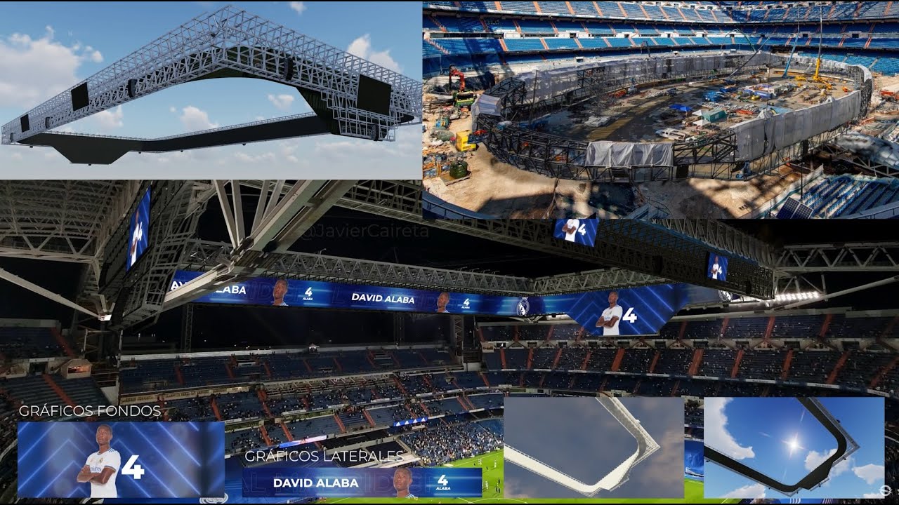 Este sería el vídeomarcador nuevo del Santiago Bernabéu. Foto: Getty Images.