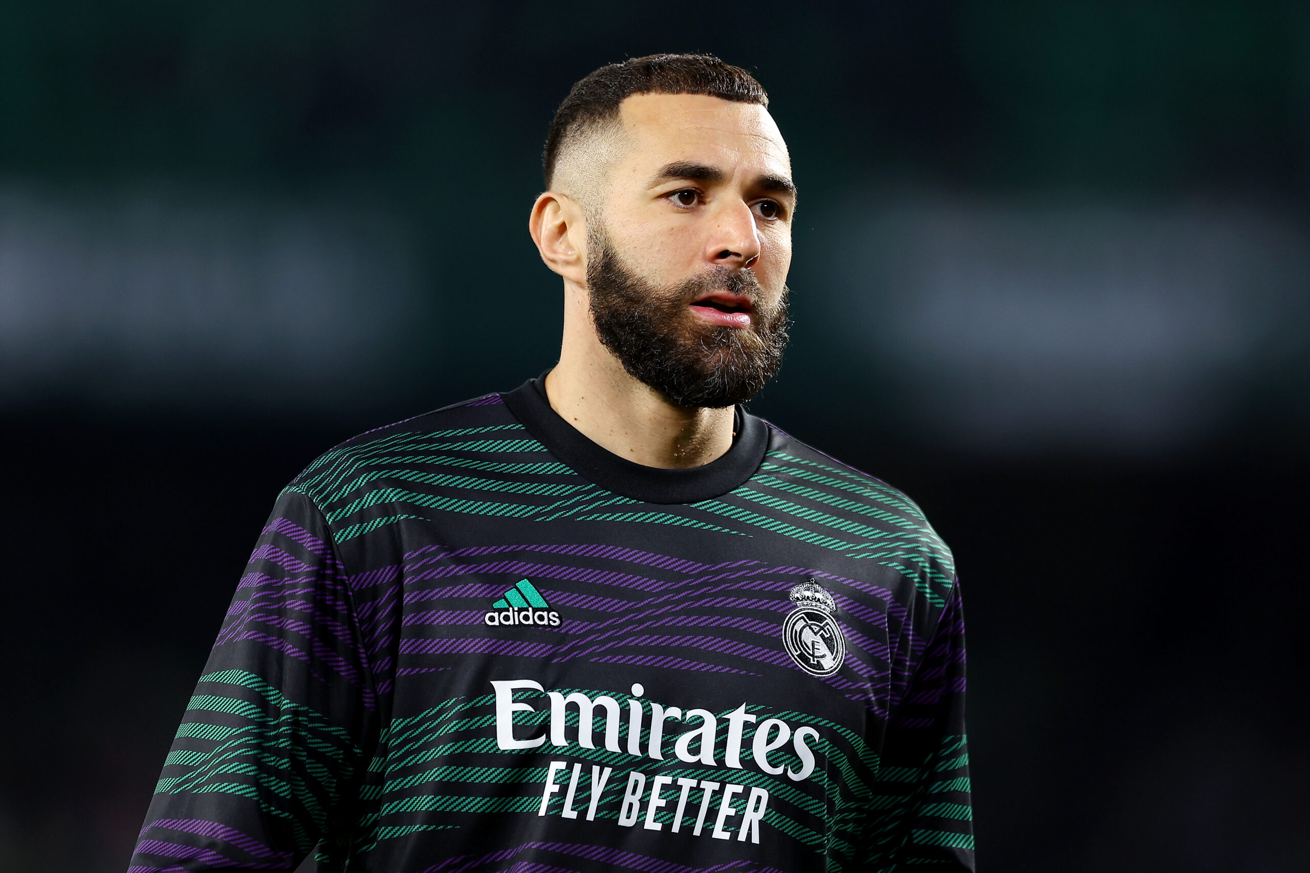 Benzema está casi descartado para el encuentro contra Espanyol. Foto: Getty Images.