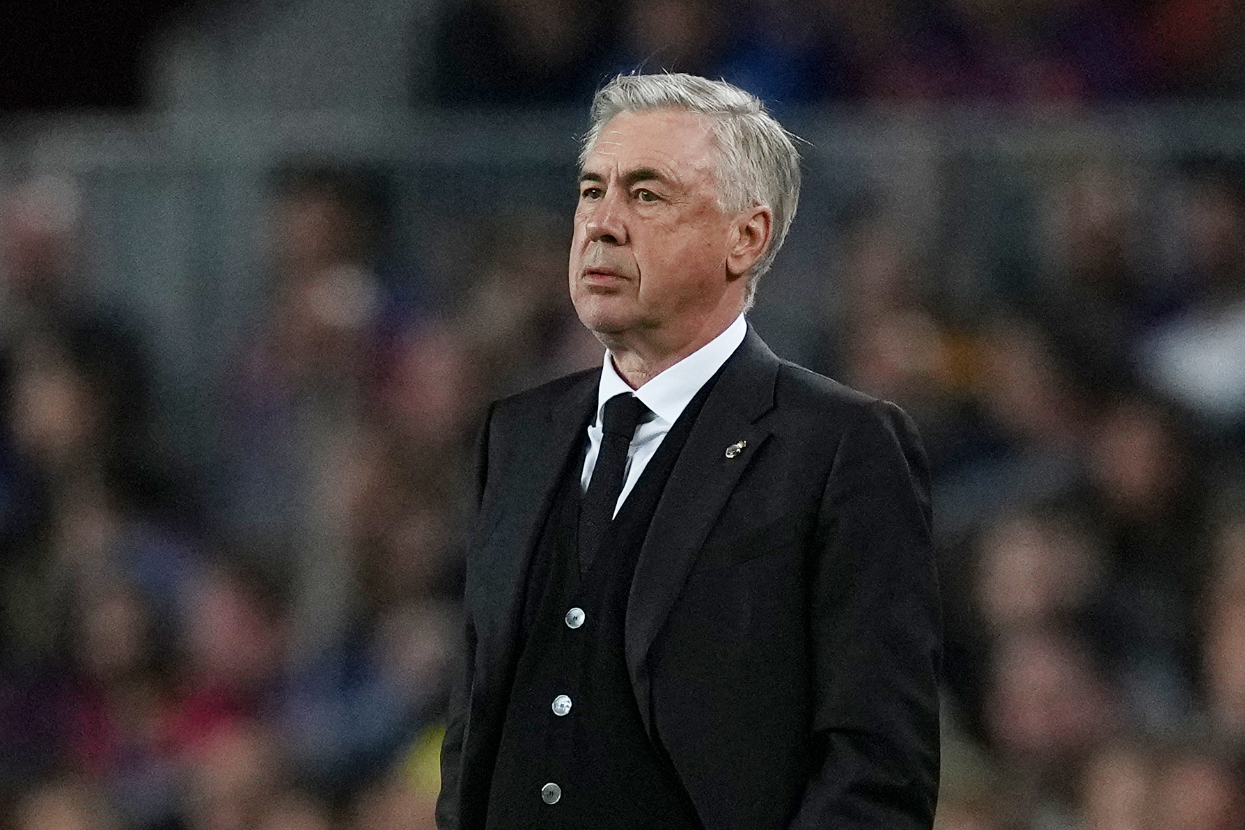 Carlo Ancelotti quiere quedarse en Real Madrid, pero aún no le confirmaron su continuidad. Foto: Getty Images.