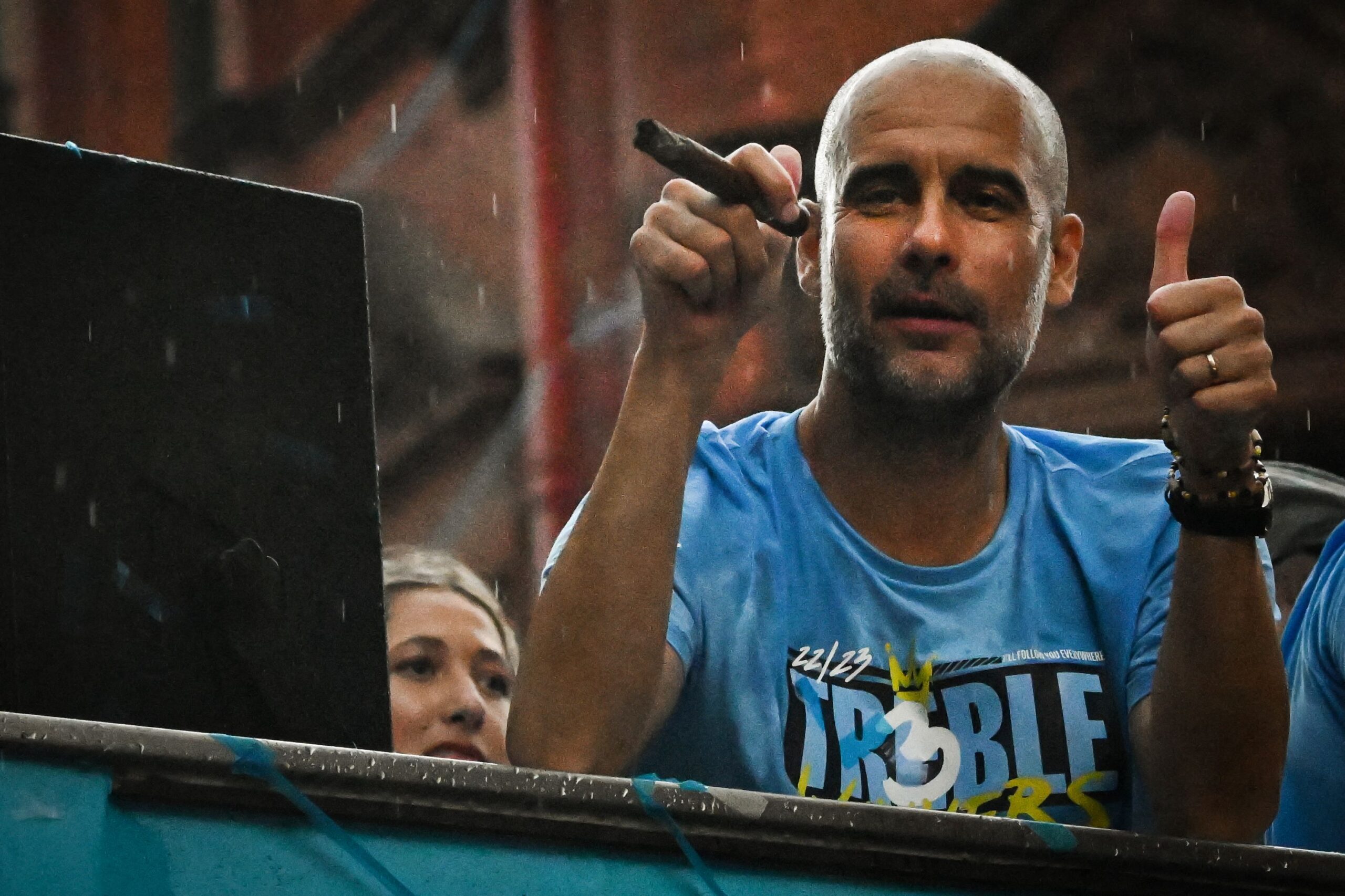 Guardiola habló sobre el caso Mbappé. Foto: Getty Images.