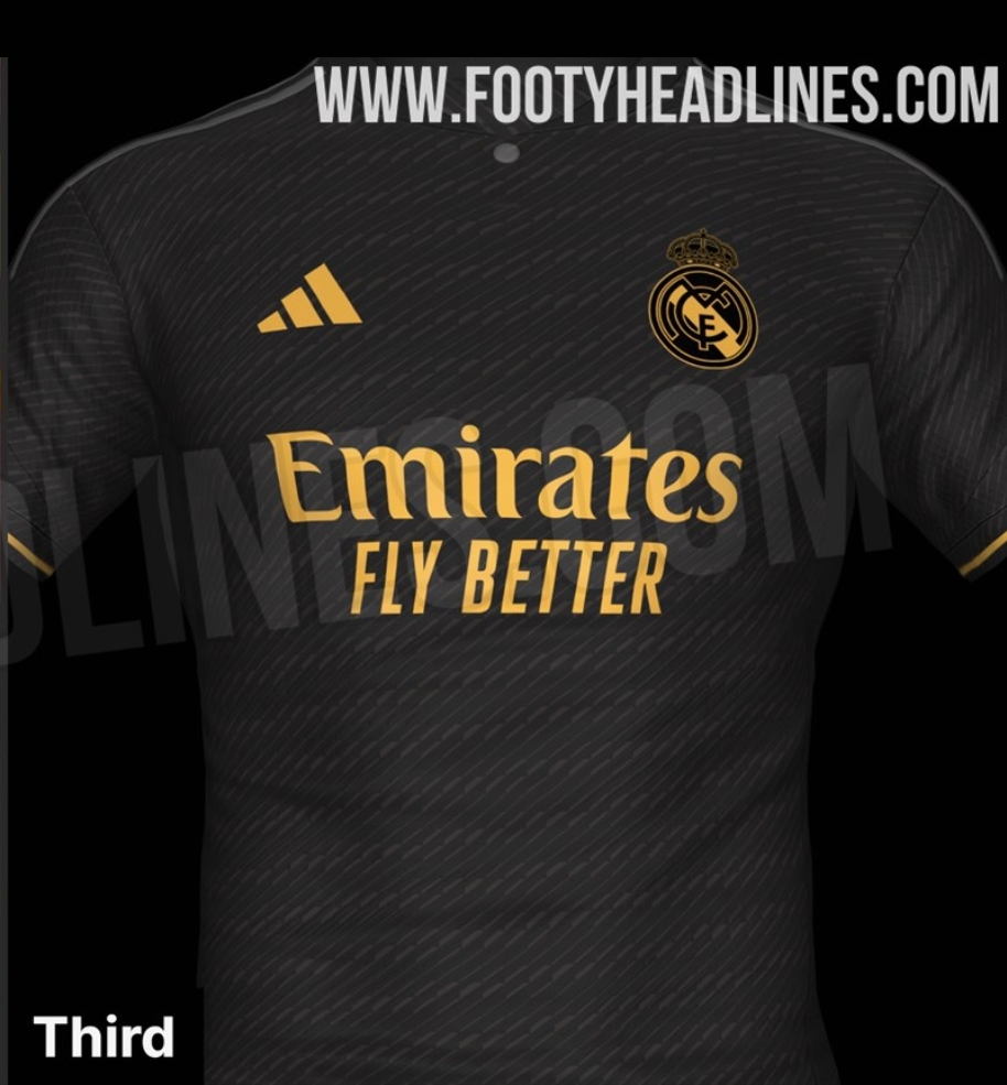 Esta sería la tercera camiseta de Real Madrid. Foto: FootyHeadlines.