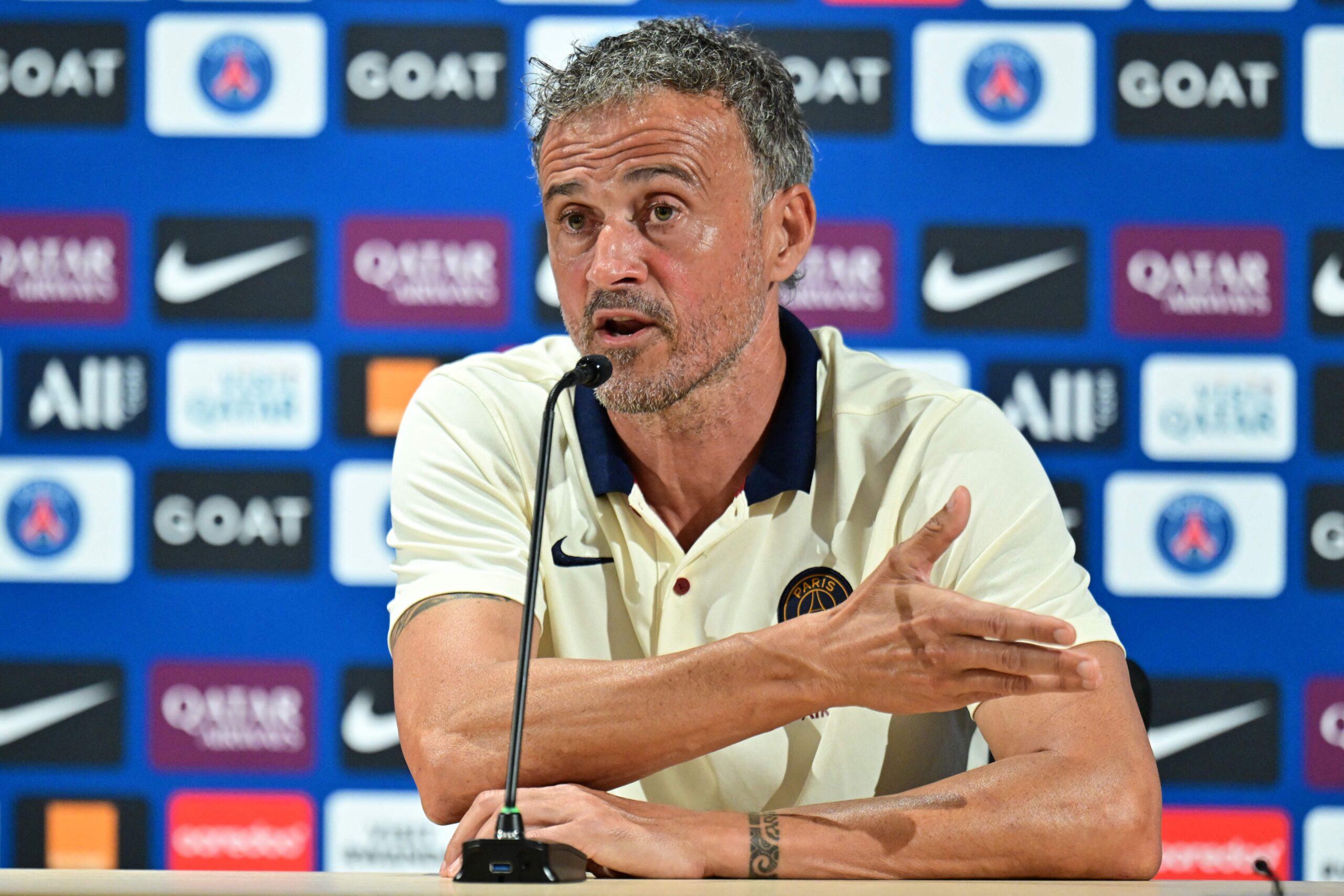 Luis Enrique volvió a hablar de Mbappé. Foto: Getty Images.