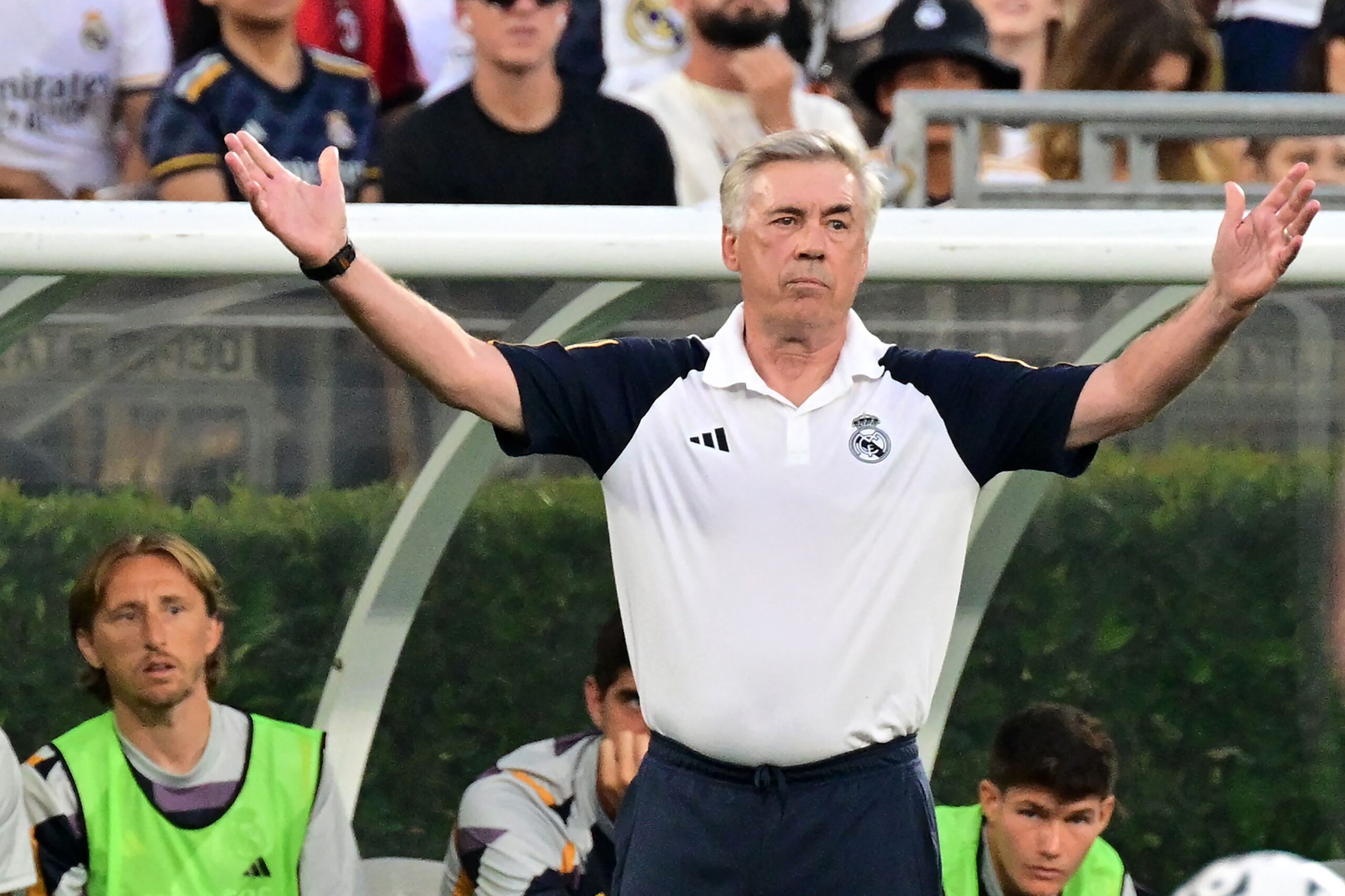 Ancelotti prepara dos equipos para enfrentar al Milan. Foto: Getty Images.