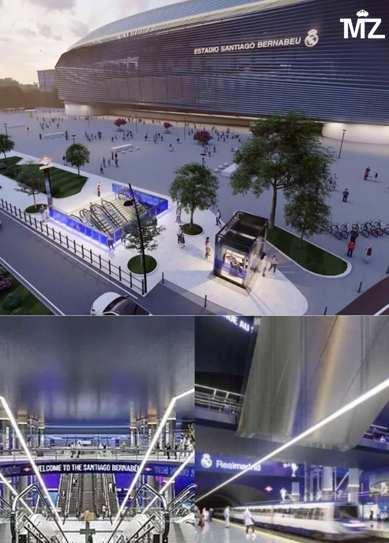 Se renueva la estación Santiago Bernabéu.