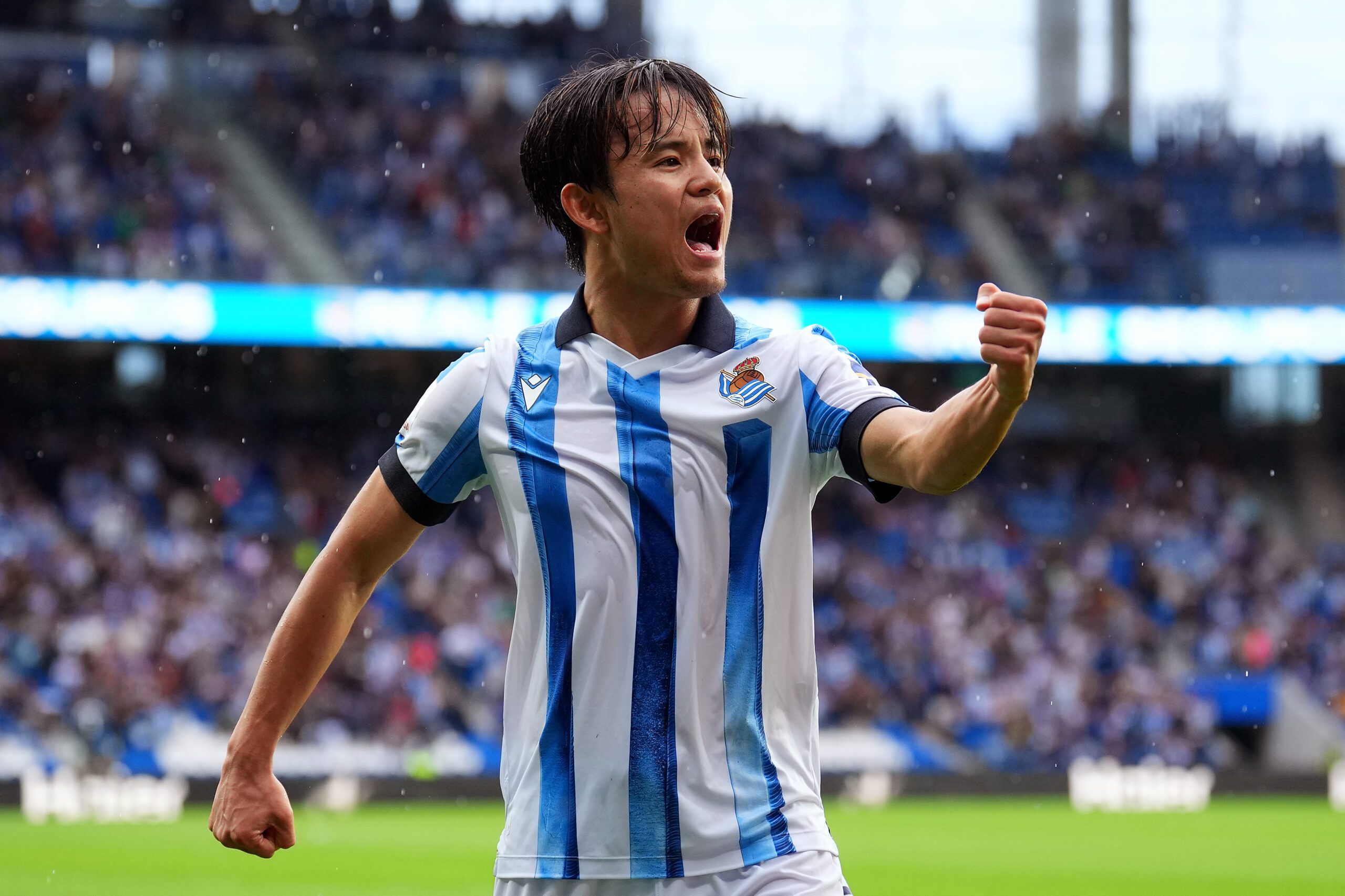 Take Kubo recordó a Real Madrid. Foto: Getty Images.