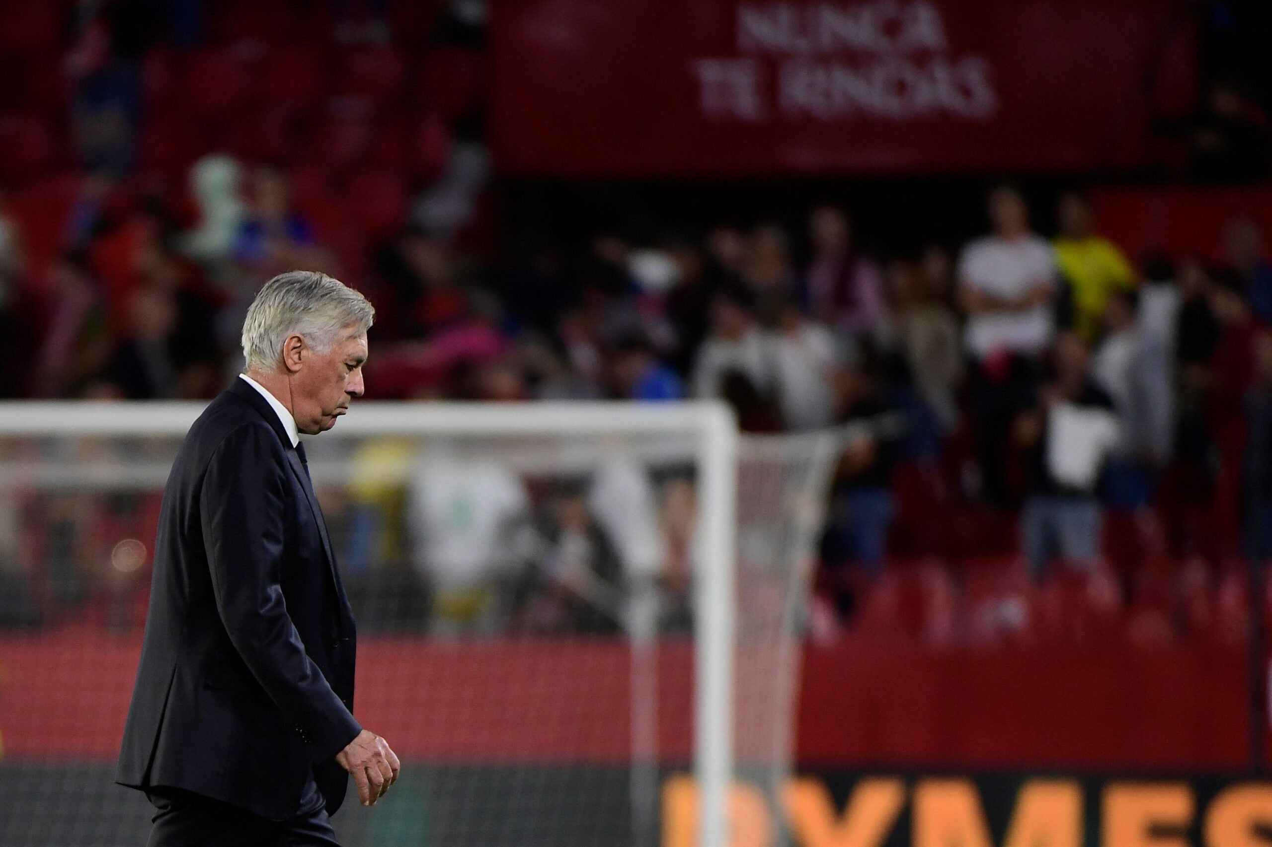 Ancelotti explota contra el arbitraje ante Sevilla. Foto: Getty Images.
