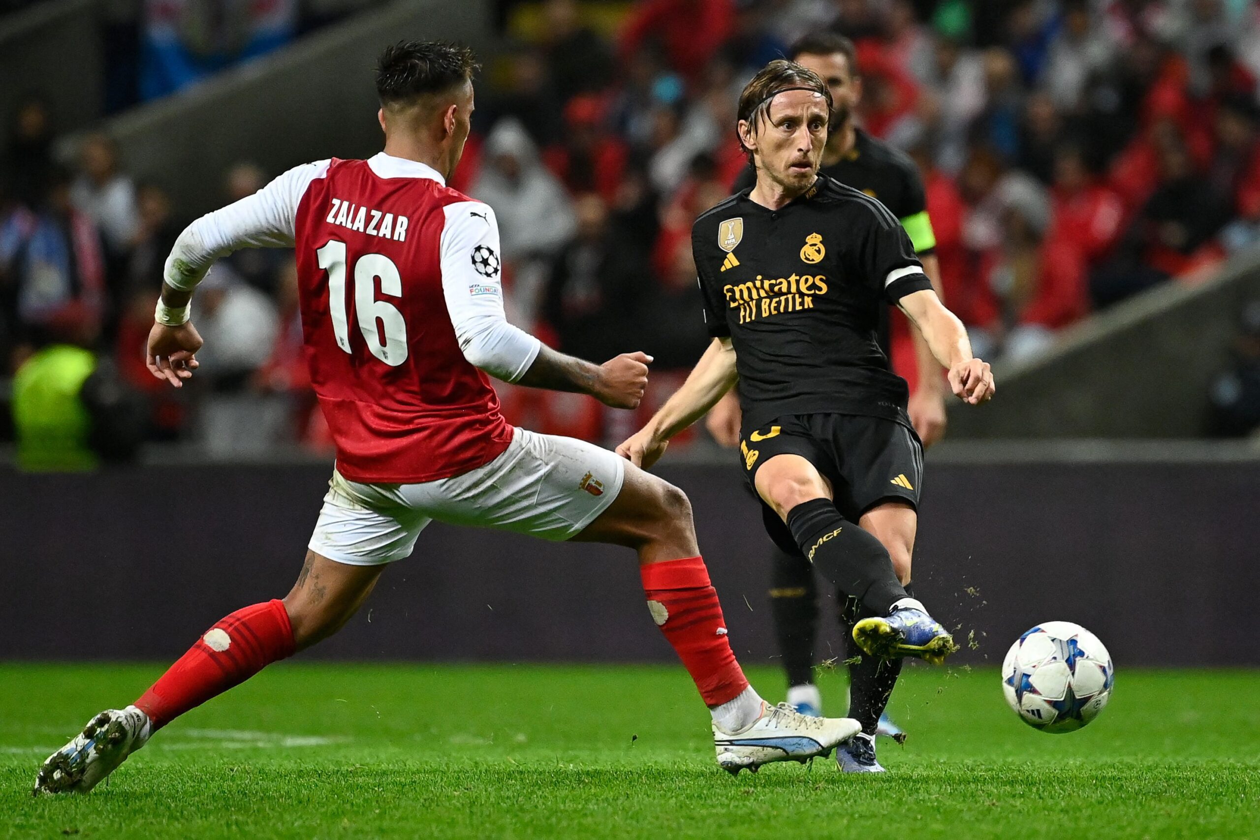 Modric la rompió frente al Braga. Foto: Getty Images.
