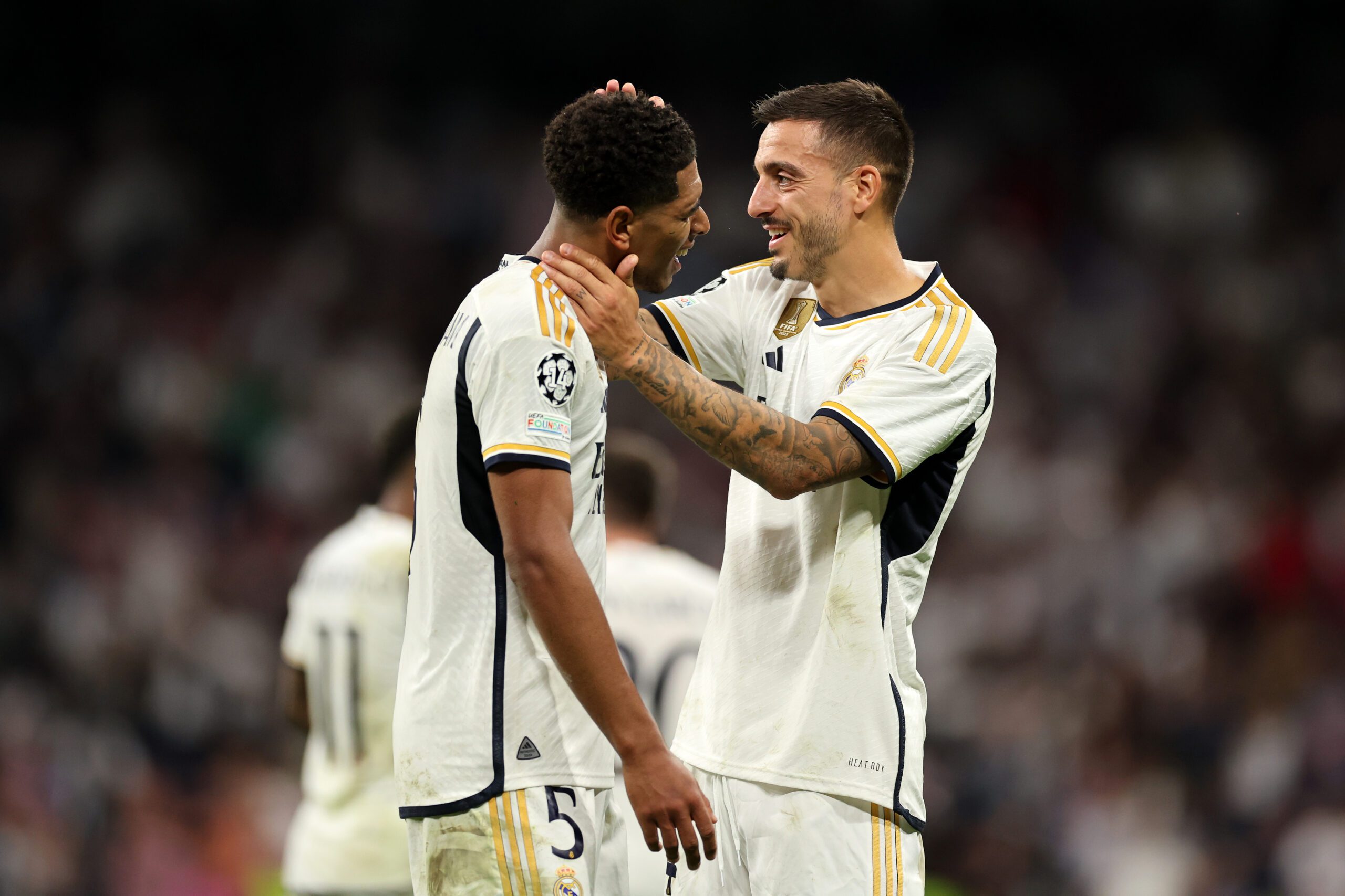 Joselu y Bellingham. Foto: Getty Images.