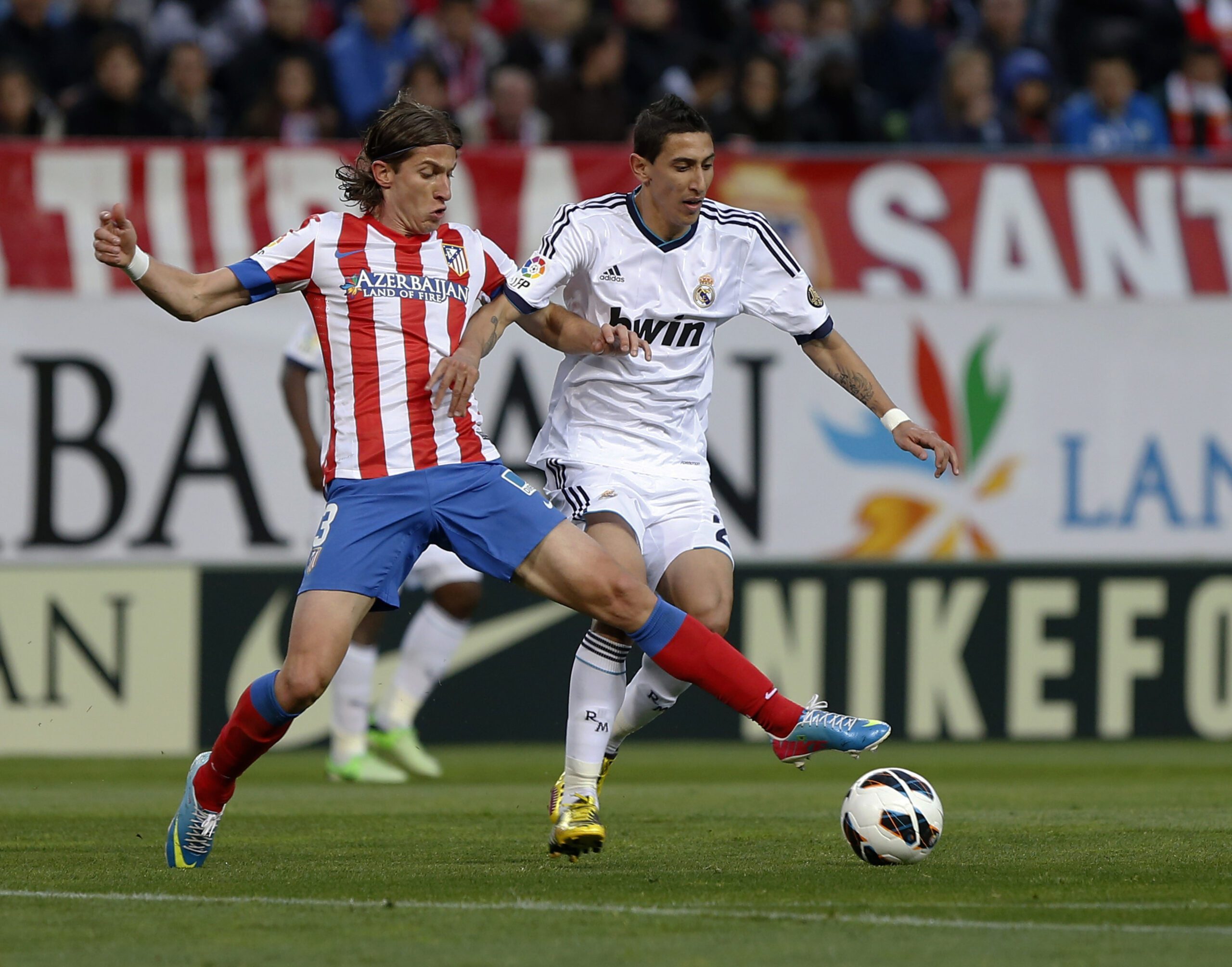 Ángel Di María y el insólito evento con Filipe Luis. Foto: Getty Images.