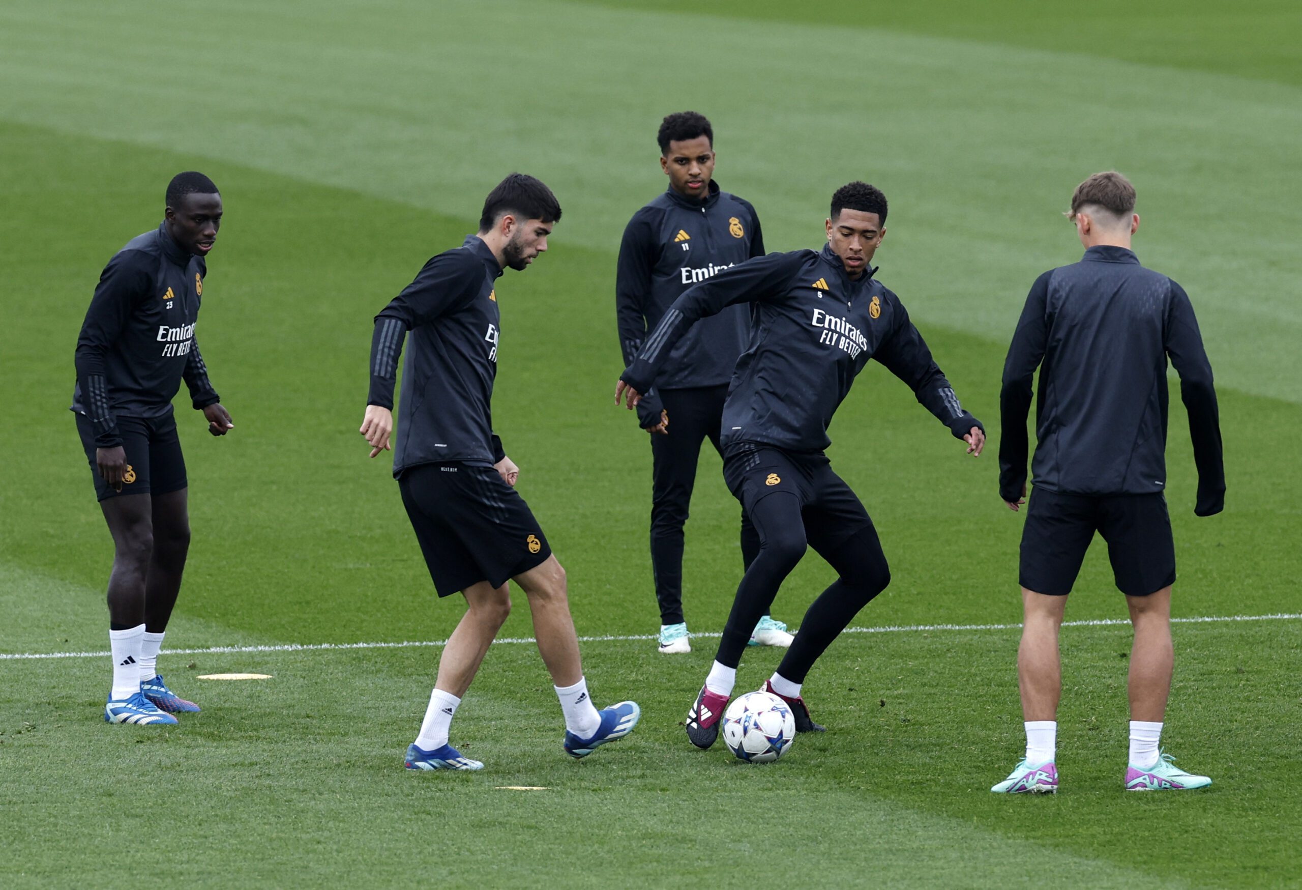 El entrenamiento en Madrid. Foto: Getty Images.