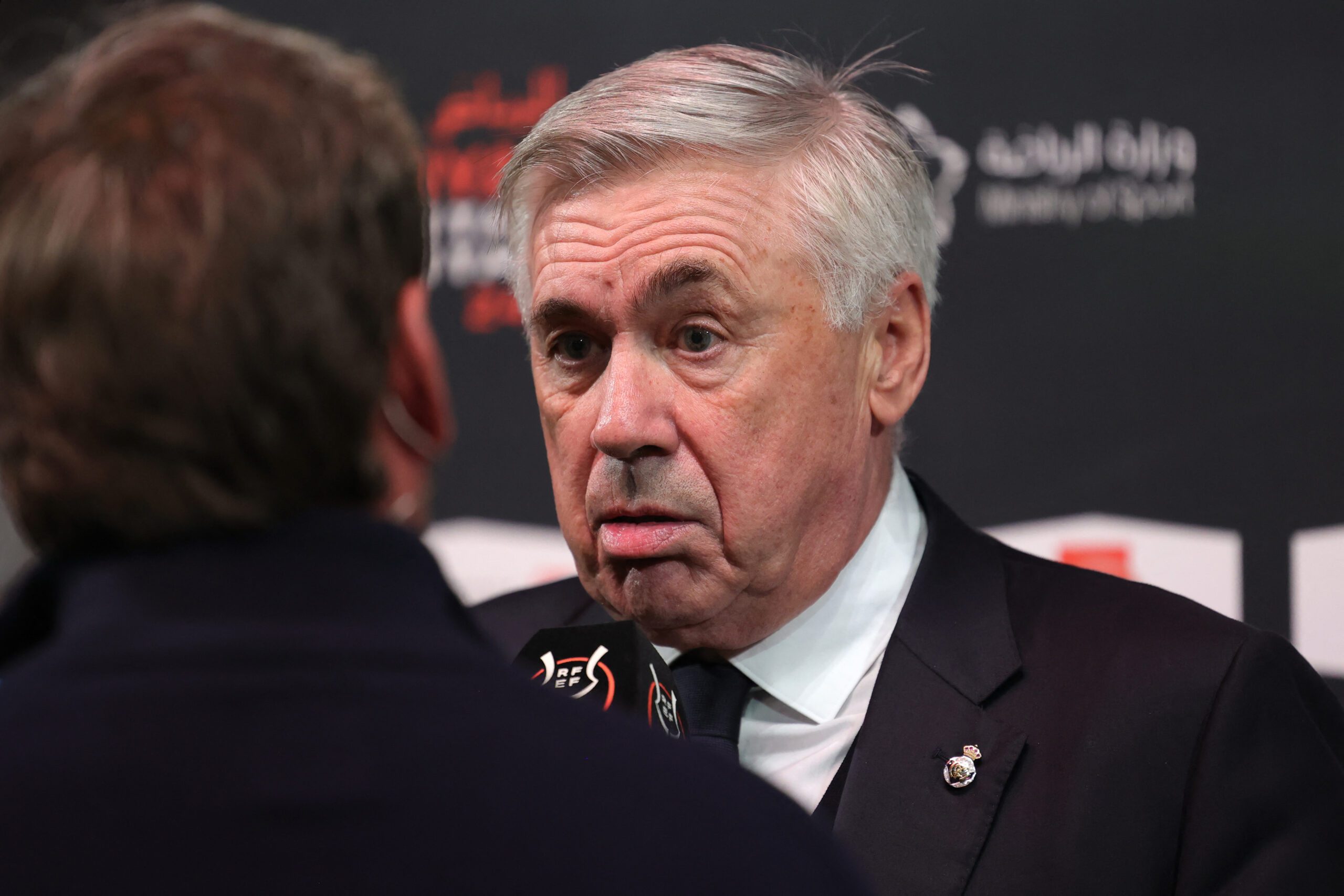 Ancelotti habla antes del partido contra Atlético. Foto: Getty Images.