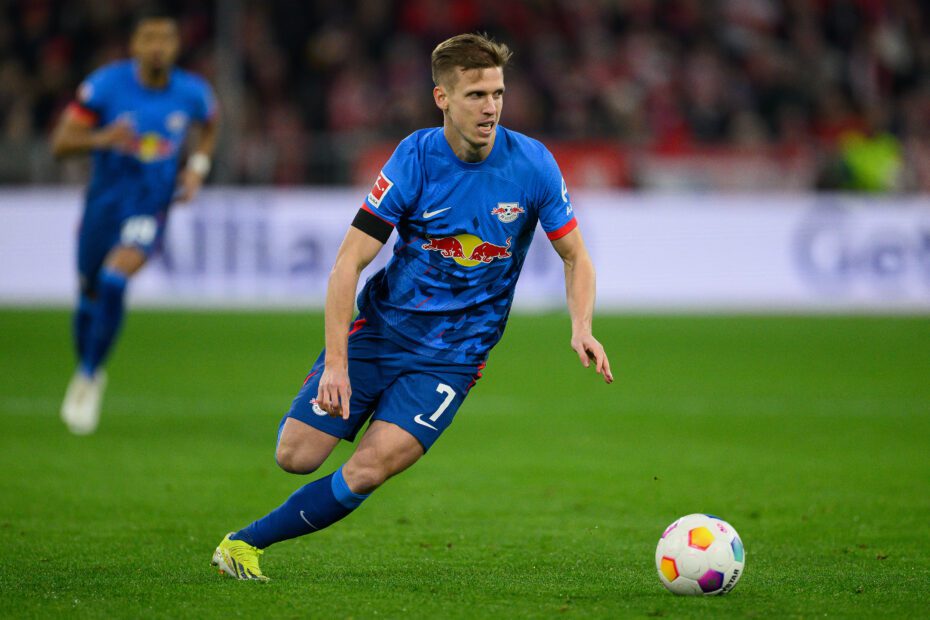 Dani Olmo calienta la previa ante Real Madrid. Foto: Getty Images.