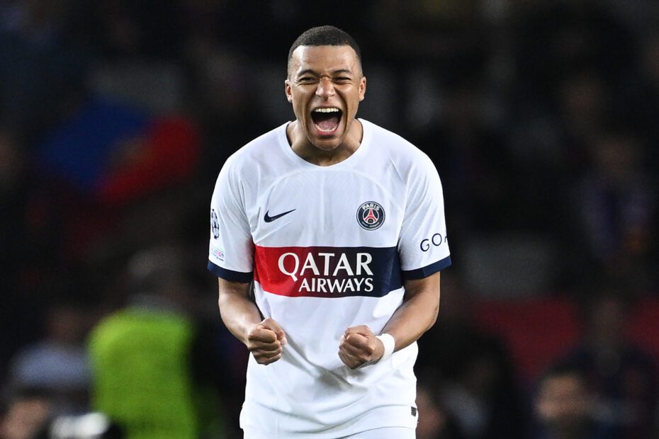 Mbappé y su anuncio en Madrid. Foto: Getty Images.