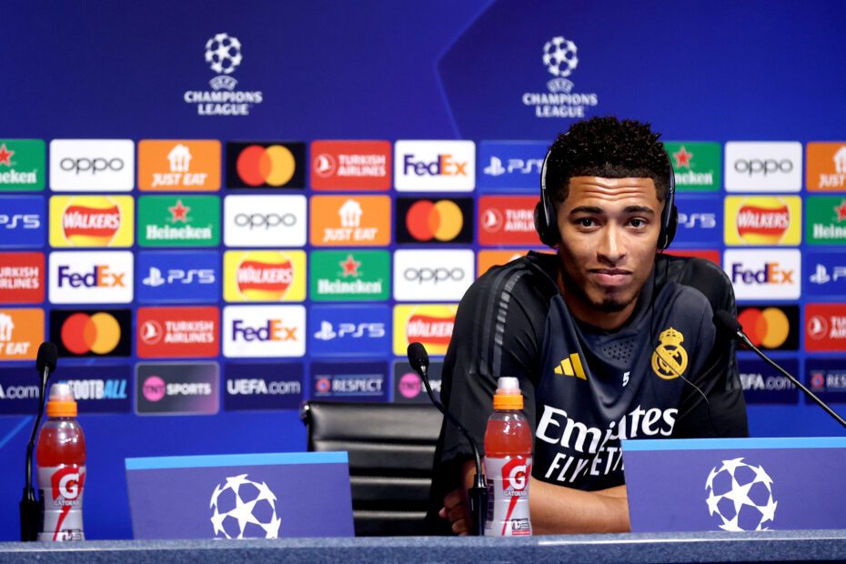 Bellingham se prepara para el duelo ante el City en Madrid. Foto: Getty Images.
