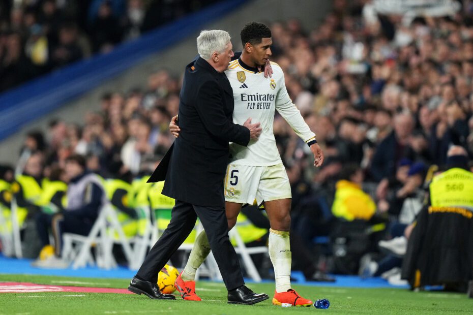 Bellingham y Ancelotti. Foto: Getty Images.