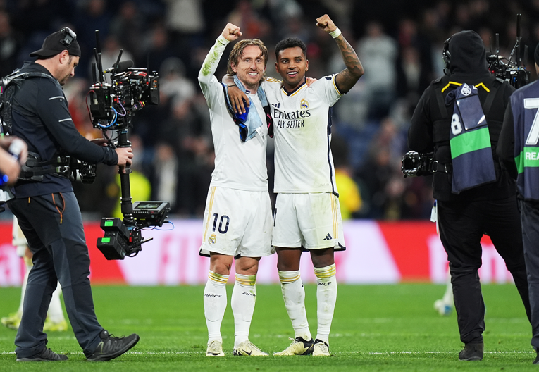 Modric y Rodrygo. Foto: Getty Images.