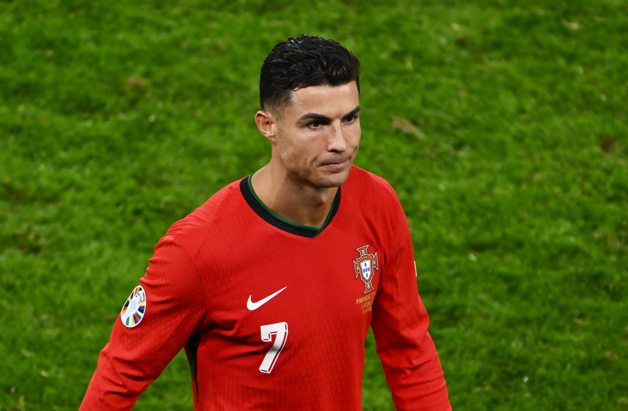 Cristiano Ronaldo y su reacción a Joao Félix. Foto: Getty Images.