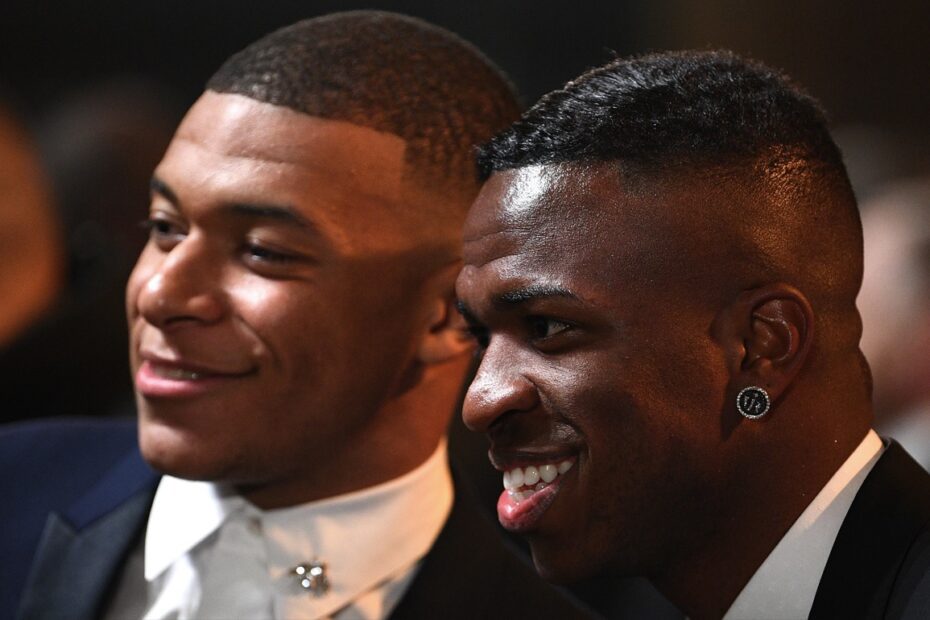 Vinicius y Mbappé. Foto: Getty Images.
