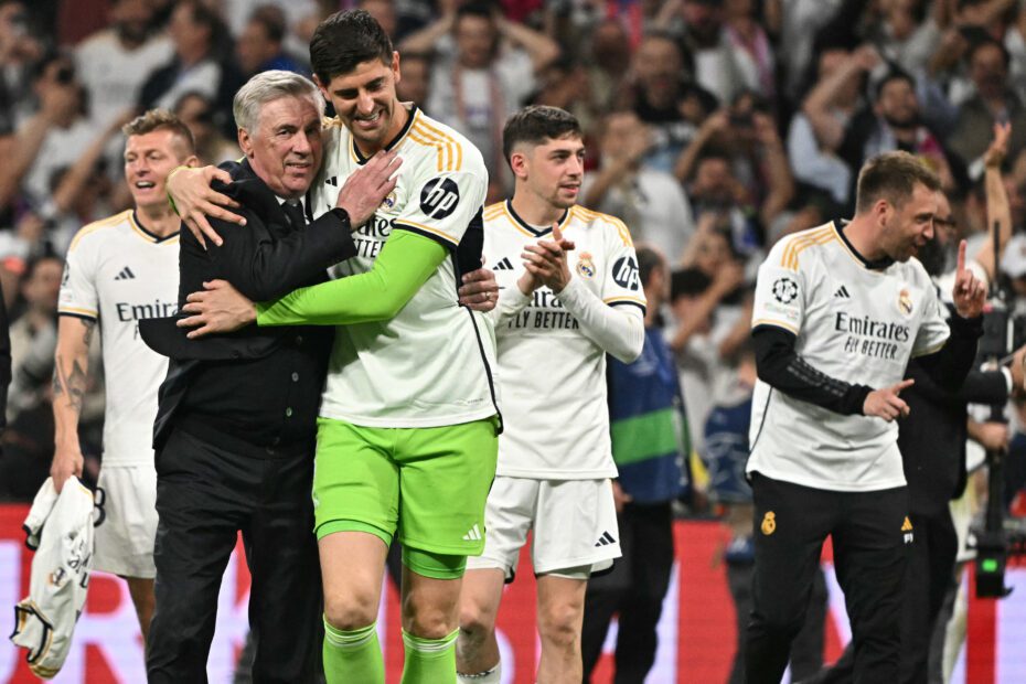 El apoyo de los jugadores a Ancelotti. Foto: Getty Images.