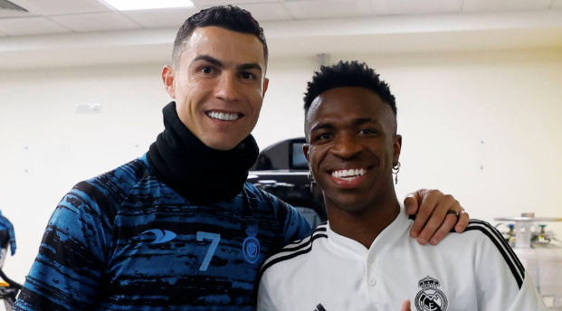Cristiano y Vinicius. Foto: Getty Images.