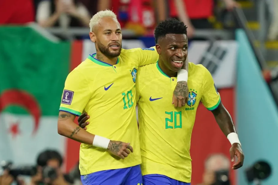 Neymar y Vínicius. Foto: Getty Images.