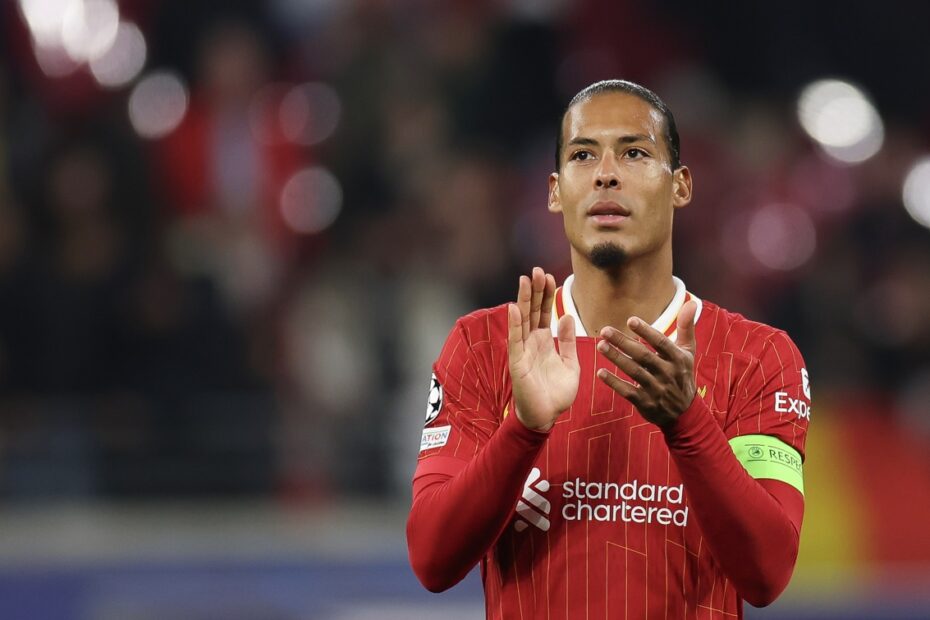 Van Dijk en la previa ante Madrid. Foto: Getty Images.