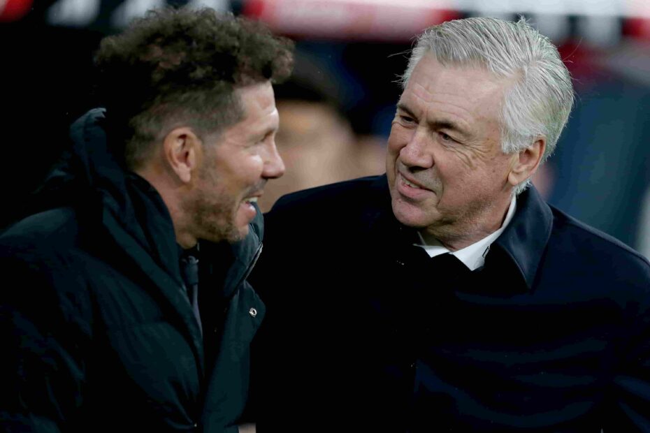 Simeone y Ancelotti. Foto: Getty Images.