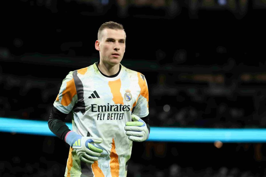 Lunin no estará ante Mallorca. Foto: Getty Images.